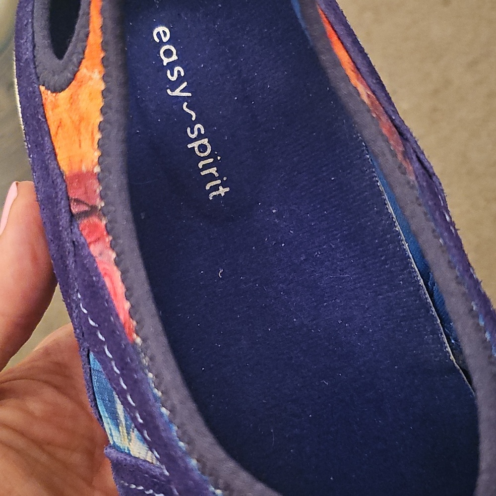 L Easy Spirit Earthen women's walking shoe Navy Tie Dye Sz10WW - Picture 10 of 11